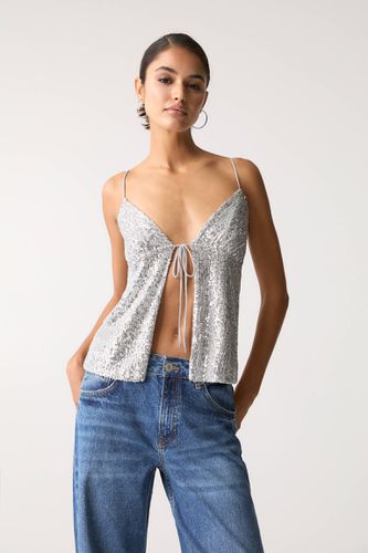 Top À Bretelles Et Sequins - Pull&Bear - Modalova