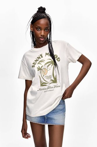 T-Shirt Manches Courtes Palmiers - Pull&Bear - Modalova