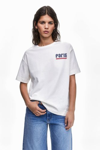 T-Shirt Paris À Manches Courtes - Pull&Bear - Modalova