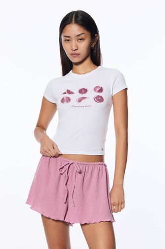 T-Shirt Blanc À Imprimé Fruits - Pull&Bear - Modalova