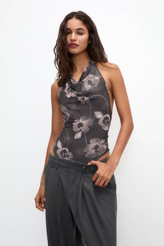 Body Fleuri À Encolure Américaine - Pull&Bear - Modalova