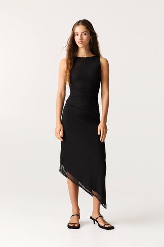 Robe Midi Asymétrique En Tulle - Pull&Bear - Modalova