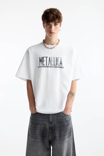 T-Shirt Metallica Manches Courtes - Pull&Bear - Modalova