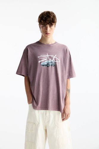 T-Shirt Stwd Voiture - Pull&Bear - Modalova