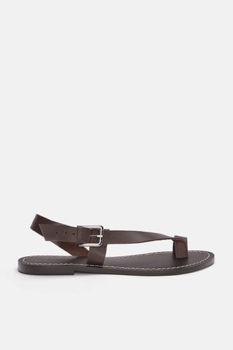 Sandales Plates Bride Cuir - Pull&Bear - Modalova