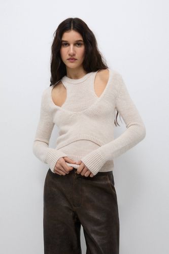 Pull Superposé Découpé - Pull&Bear - Modalova