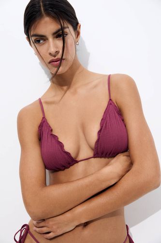 Haut De Bikini Triangle En Tissu Texturé - Pull&Bear - Modalova