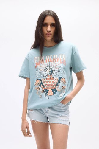 T-Shirt Manches Courtes Imprimé - Pull&Bear - Modalova