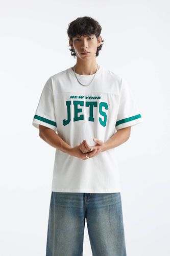 T-Shirt Nfl Empiècement Mesh New York Jets - Pull&Bear - Modalova