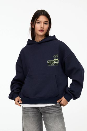 Sweat À Capuche Thé Matcha - Pull&Bear - Modalova