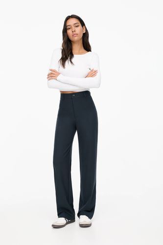 Pantalon Habillé Straight Taille Haute - Pull&Bear - Modalova