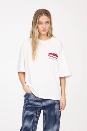 T-Shirt Imprimé Pommes De Terre - Pull&Bear - Modalova