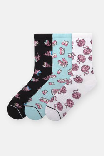 Pack 3 Chaussettes Imprimé - Pull&Bear - Modalova