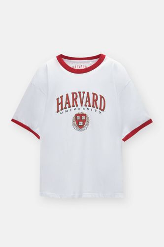 T-Shirt Harvard Bord-Côte Contrastant - Pull&Bear - Modalova