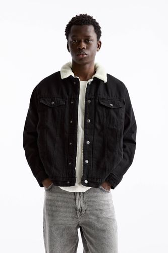 Veste Denim À Col En Mouton Synthétique - Pull&Bear - Modalova