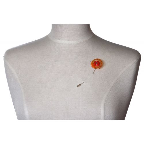 V Broche en Argent et Coquelicot - LES POULETTES BIJOUX - Modalova