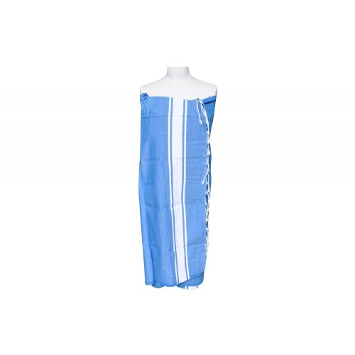 BIJOUX - Fouta Drap Plage et Hammam Coton Couleur Mer - LES POULETTES - Modalova