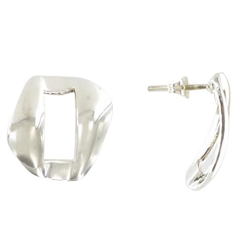 Boucles d'Oreilles Rectangle Ajourée - LES POULETTES BIJOUX - Modalova
