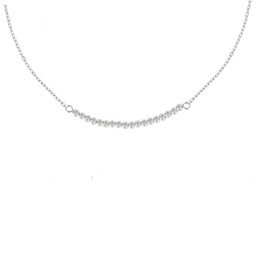 V Collier Rhodié Rang de Perles d' - LES POULETTES BIJOUX - Modalova