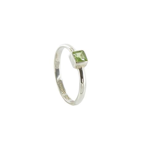 V Bague Argent 925 et Péridot - taille 48 - LES POULETTES BIJOUX - Modalova