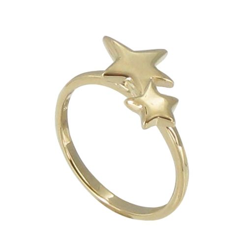 V Bague Plaqué Or Deux Etoiles - taille 50 - LES POULETTES BIJOUX - Modalova