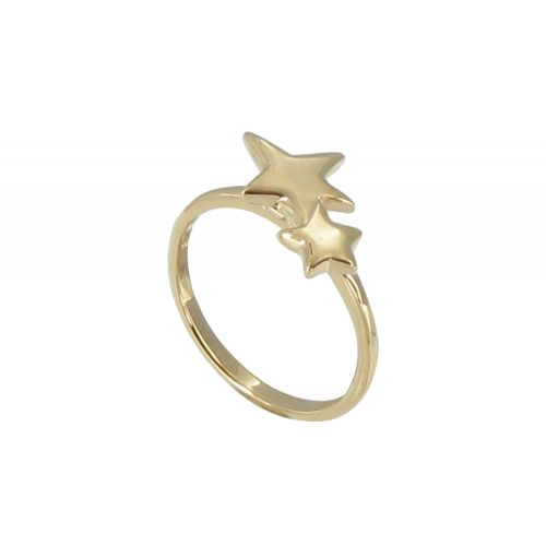 V Bague Plaqué Or Deux Etoiles - taille 50 - LES POULETTES BIJOUX - Modalova