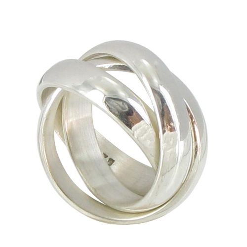 Bague Argent 925 Trois Anneaux - taille 62 - LES POULETTES BIJOUX - Modalova