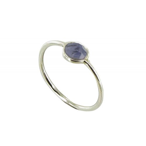 Bague Argent 925 Demi-Sphère d'Iolite - taille 52 - LES POULETTES BIJOUX - Modalova