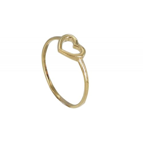 Bague Plaqué Or Petit Coeur Ajouré - taille 52 - LES POULETTES BIJOUX - Modalova