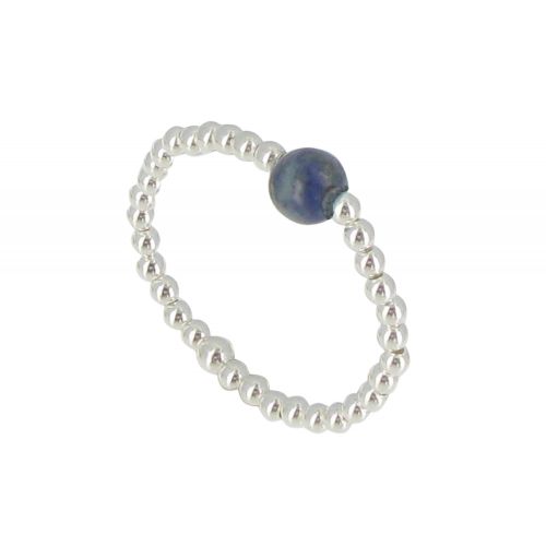 Bague Bille Argent et Perle de Lapis Lazuli - taille 62 - LES POULETTES BIJOUX - Modalova