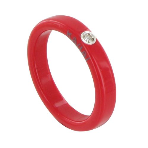 Bague Diamant Blanc Résine et Argent - taille 48 - LES POULETTES BIJOUX - Modalova