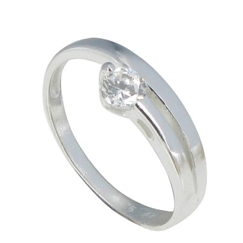 Bague Argent et Oxyde de Zirconium Cristal - taille 52 - LES POULETTES BIJOUX - Modalova