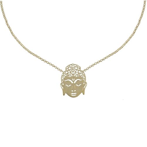 Collier Plaqué Or Tête de Bouddha - LES POULETTES BIJOUX - Modalova