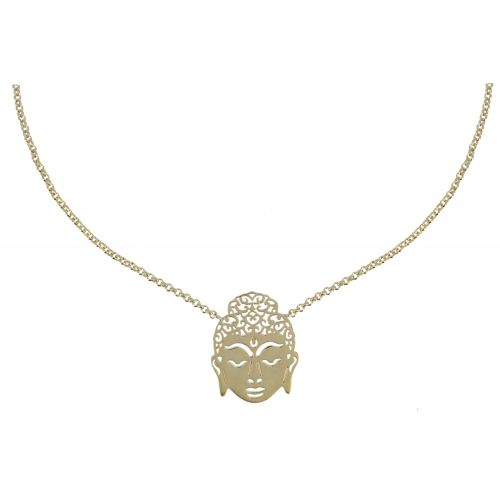 Collier Plaqué Or Tête de Bouddha - LES POULETTES BIJOUX - Modalova