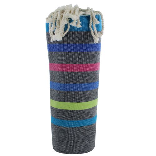 BIJOUX - V Fouta Drap Plage et Hammam Coton Couleur Rayé Multicol - LES POULETTES - Modalova