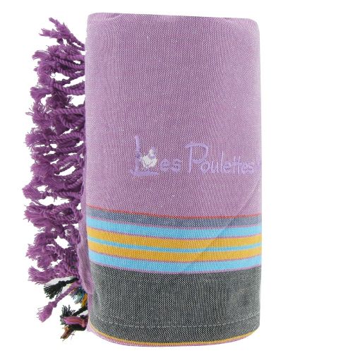 BIJOUX - V Kikoy Serviette Plage Coton Eponge Couleur Lilas Clair - LES POULETTES - Modalova