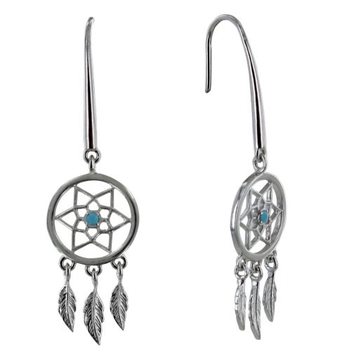 Boucles d'Oreilles 925 Rhodié Attrape Rêve - LES POULETTES BIJOUX - Modalova