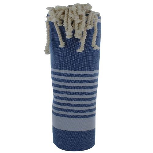 BIJOUX - V Fouta Drap Plage et Hammam Coton Couleur Rayé Ciel - LES POULETTES - Modalova