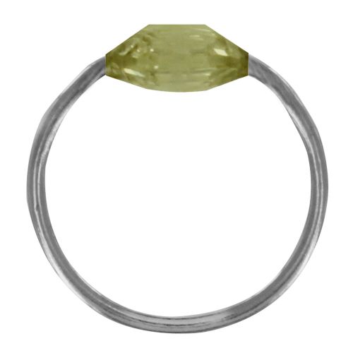 Bague Argent Carré de Quartz Facetté - taille 56 - LES POULETTES BIJOUX - Modalova