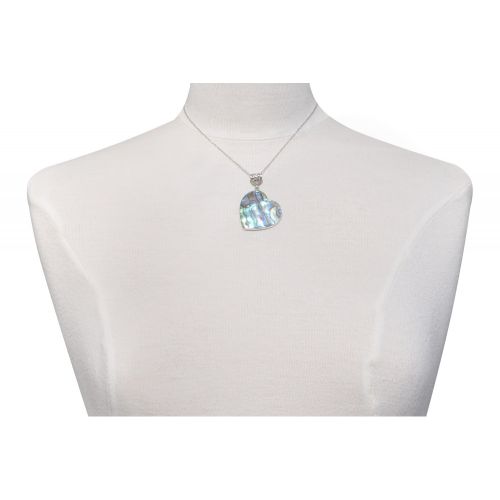 Pendentif Argent Coeur de Nacre Abalone - LES POULETTES BIJOUX - Modalova