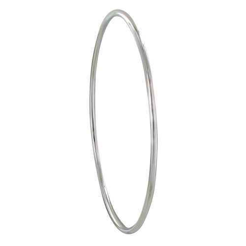 Bracelet Rhodié Jonc Très Fin Rond 6,2cm - LES POULETTES BIJOUX - Modalova