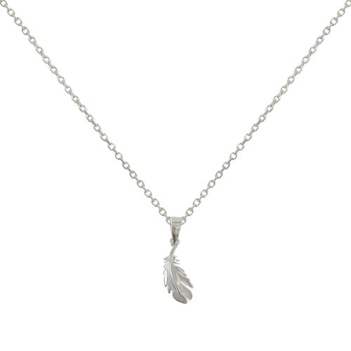 Collier Rhodié Plume d'Oiseau - LES POULETTES BIJOUX - Modalova