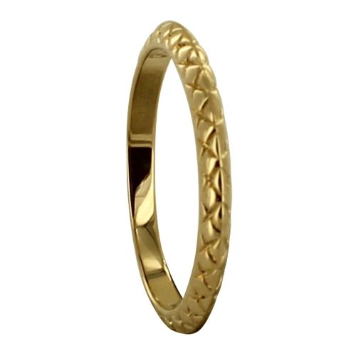 Bague Plaqué Alliance Ciselée - taille 50 - LES POULETTES BIJOUX - Modalova