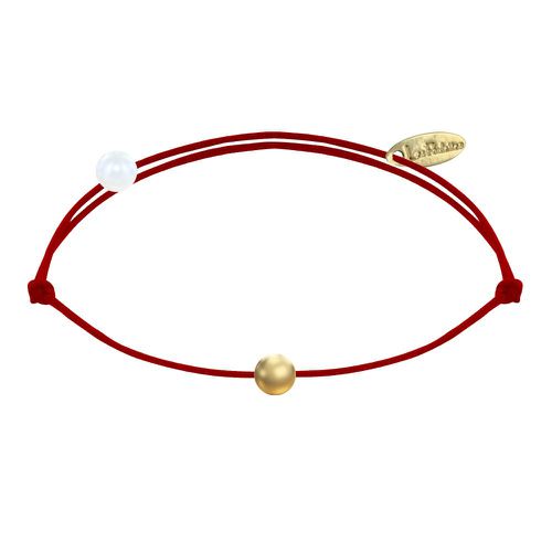 Bracelet Lien Petite Perle Plaqué Or - Classics - Rouge - LES POULETTES BIJOUX - Modalova