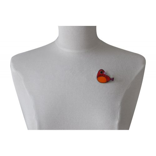 Broche Oiseau Émaillé - LES POULETTES BIJOUX - Modalova