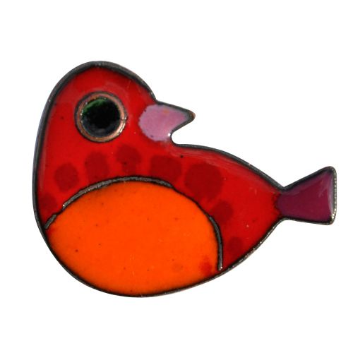 Broche Oiseau Émaillé - LES POULETTES BIJOUX - Modalova