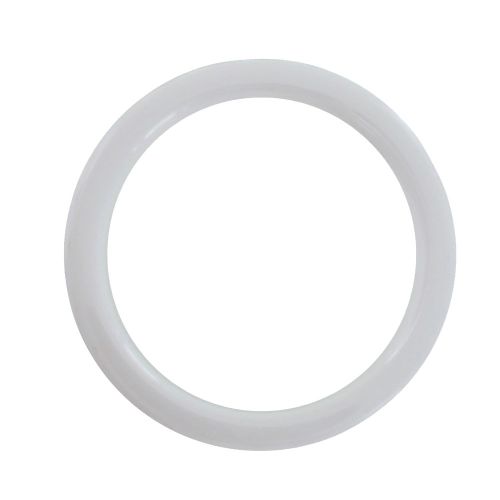 Bague Anneau Large Céramique Blanche Facettée - 6mm - taille - LES POULETTES BIJOUX - Modalova