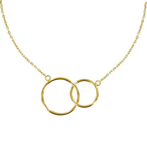 Collier Plaqué Deux Cercles - LES POULETTES BIJOUX - Modalova