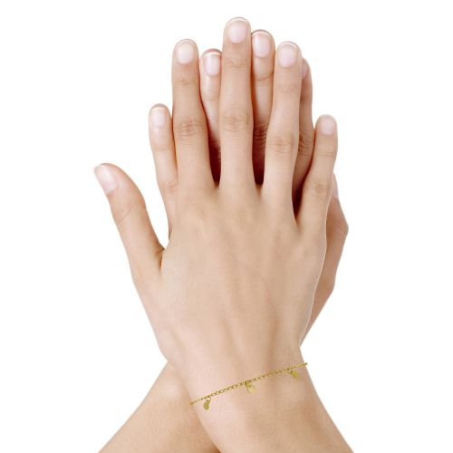 Bracelet Plaqué Petites Breloques Rondes - LES POULETTES BIJOUX - Modalova