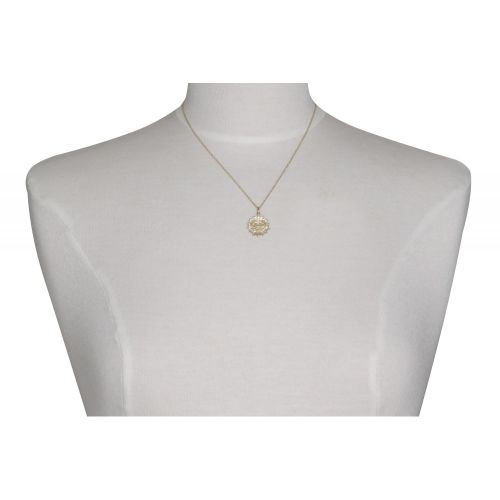 Collier Plaqué Médaille Martelée et Billes - LES POULETTES BIJOUX - Modalova
